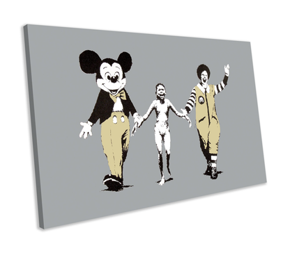 Banksy Napalm Girl Graffiti CANVAS WALL ART Box Framed Picture Print