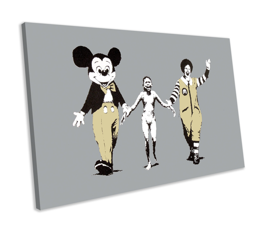 Banksy Napalm Girl Graffiti CANVAS WALL ART Box Framed Picture Print