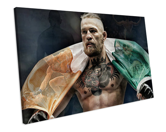UFC Conor McGregor Boxing Sports MMA CANVAS WALL ART Box Framed Picture Print