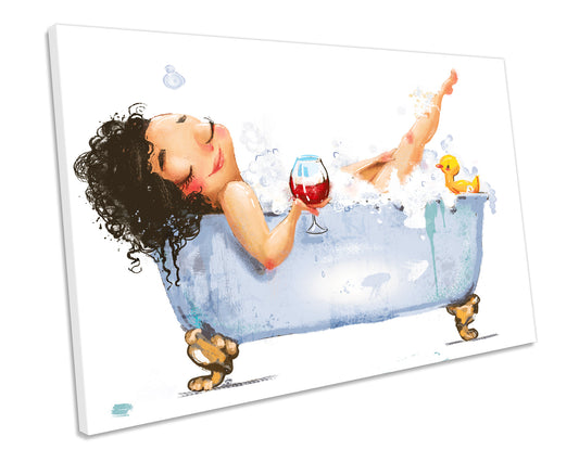 Bath Tub Bathroom CANVAS WALL ART Framed Picture Print