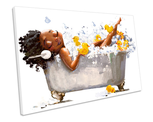 Bath Tub Bathroom Picture CANVAS WALL ART Framed Picture Print