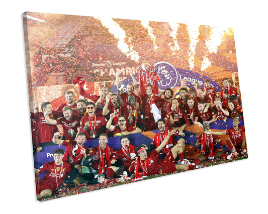 Liverpool Fc 2020 Premier League Champions CANVAS WALL ART Box Framed Picture Print