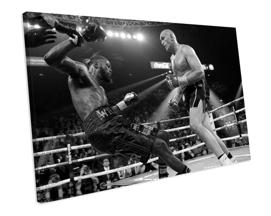 Boxing Tyson Fury Sports CANVAS WALL ART Box Framed Picture Print