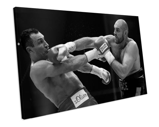 Tyson Fury vs Wladimir Klitschko Sports Boxing CANVAS WALL ART Picture Print