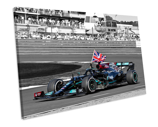 F1 Lewis Hamilton Formula 1 2021 Racing Car Sports CANVAS WALL ART Framed Picture Print