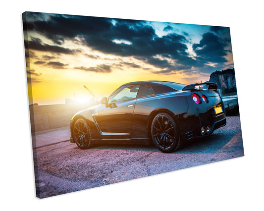 Nissan Skyline Gtr Spots Car CANVAS WALL ART Box Framed Picture Print