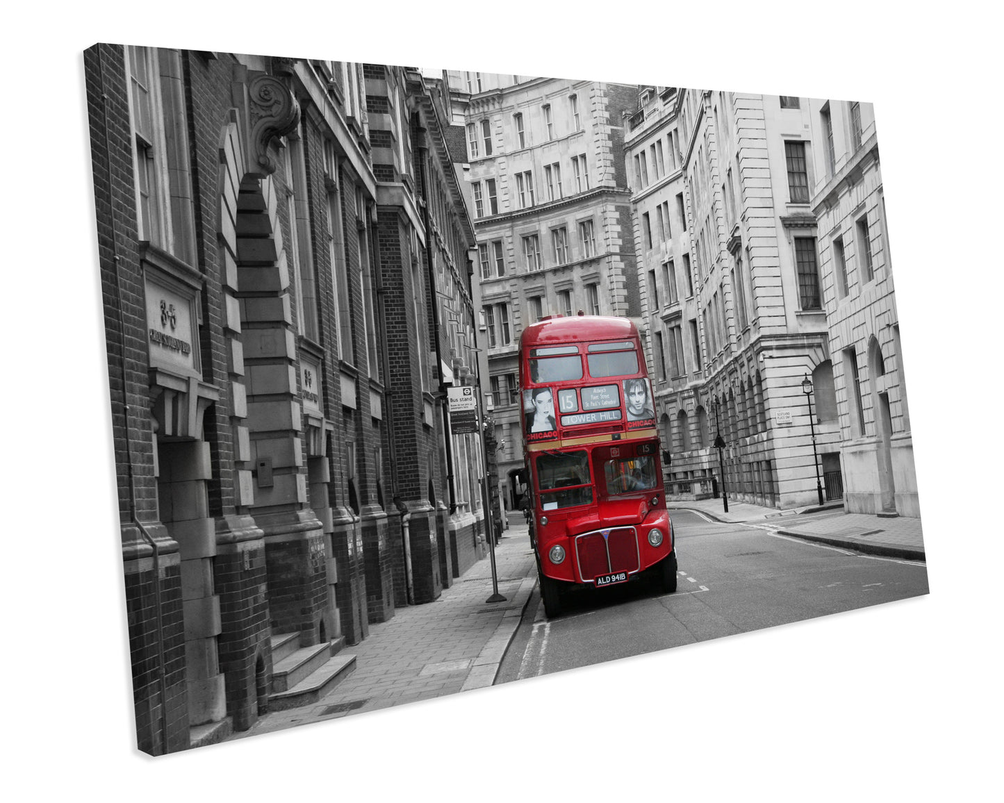 Red London Bus CANVAS WALL ART Box Framed Picture Print