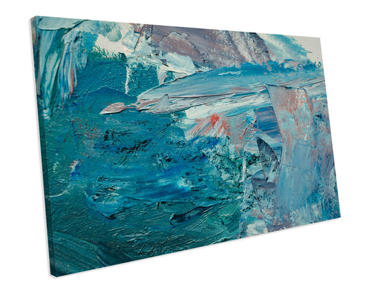 Abstract Painting Artwork Blue Canvas Print Wall Art