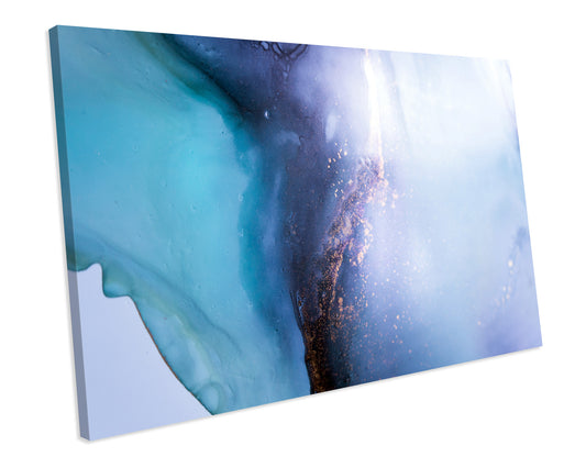 Abstract Marble Painting Artwork Framed Canvas Print