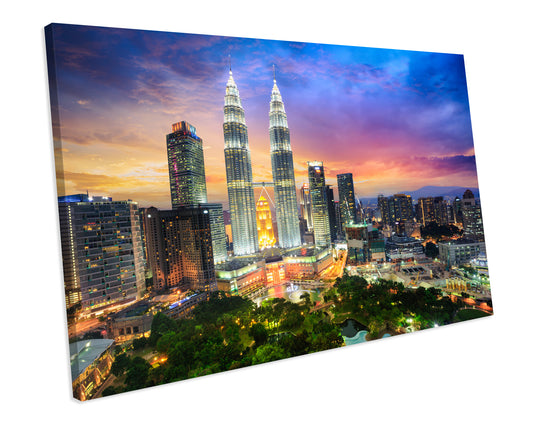 Kuala Lumper Malaysia City Box Framed Canvas Art
