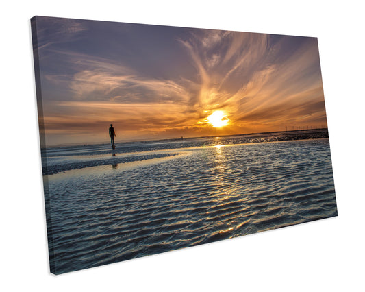 Crosby Landmark Ocean Beach Sunset Canvas Print