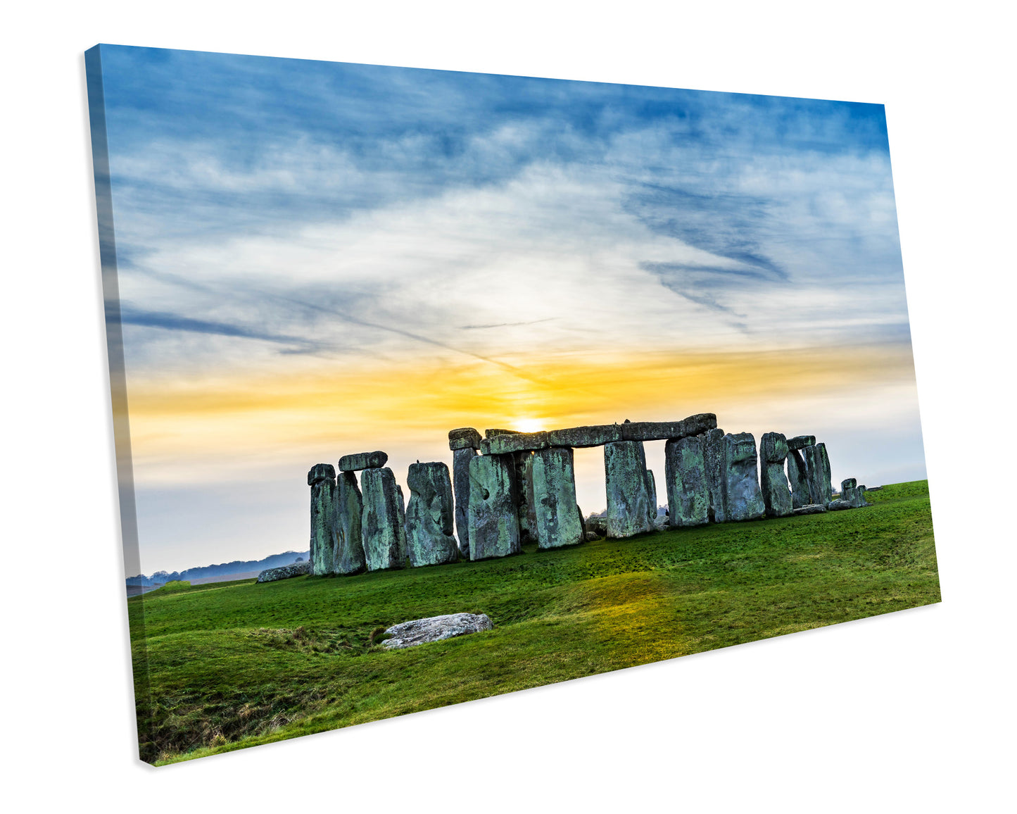 Stonehenge Landmark Landscape Box Framed Canvas Print