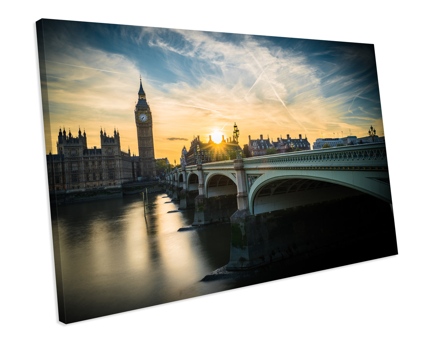 London Big Ben City Wall Art Framed Canvas Print