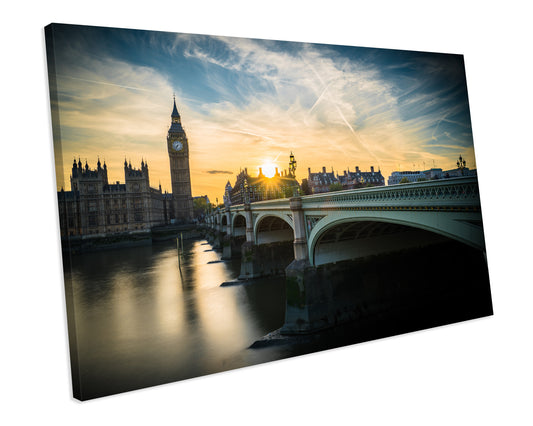 London Big Ben City Wall Art Framed Canvas Print