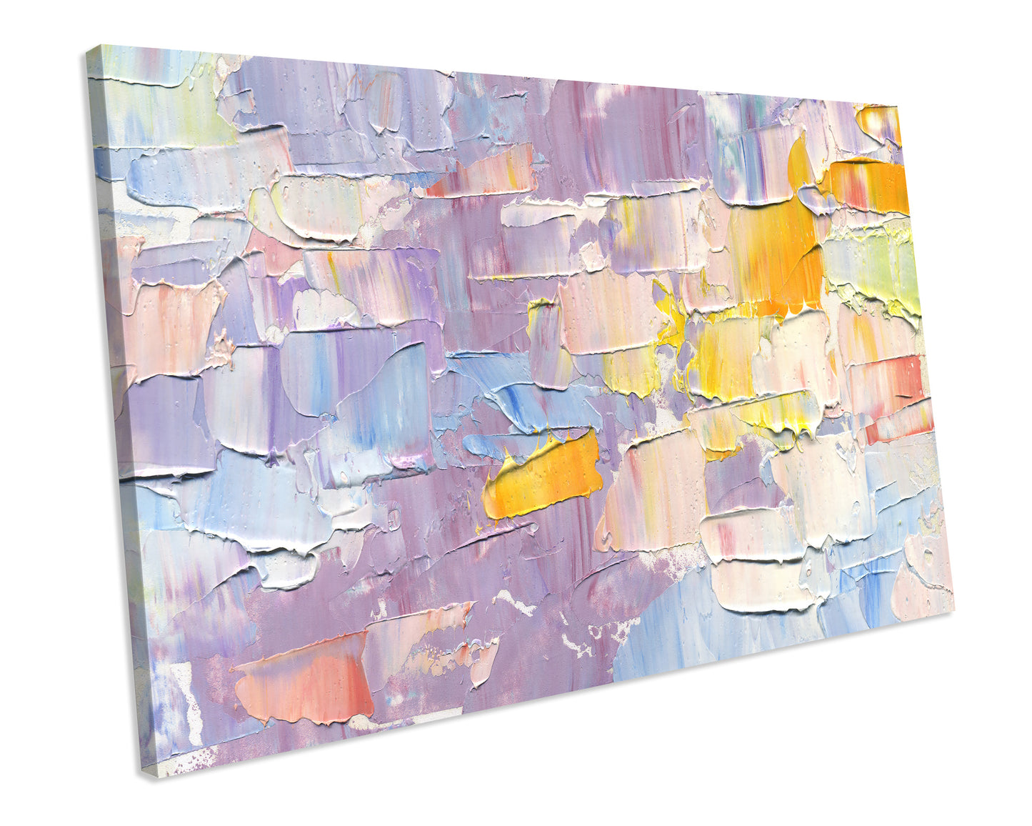 Purple Yellow Painting ARTWORK ABSTRACT Modern CANVAS Print Framed Wall Art Picture