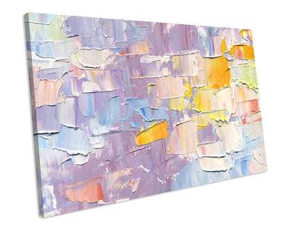 Purple Yellow Painting ARTWORK ABSTRACT Modern CANVAS Print Framed Wall Art Picture