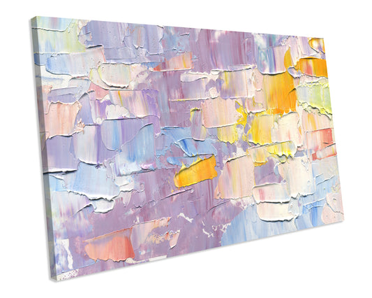 Purple Yellow Painting ARTWORK ABSTRACT Modern CANVAS Print Framed Wall Art Picture