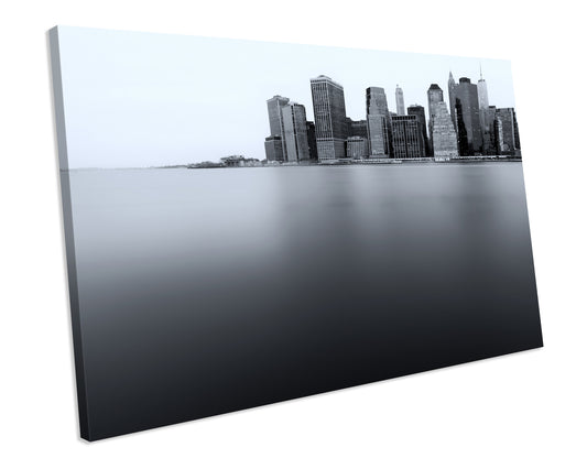 Minimalist New York Cityscape Canvas box framed Wall Art Print
