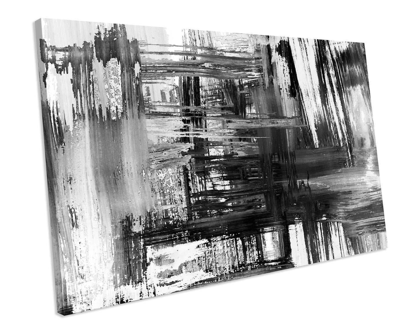 Black Abstract Grunge Canvas Wall Artwork Print Art