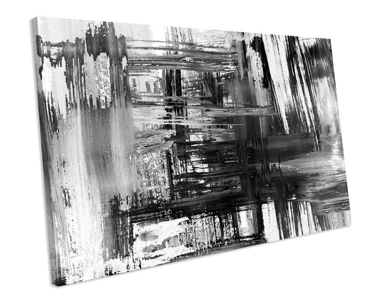 Black Abstract Grunge Canvas Wall Artwork Print Art