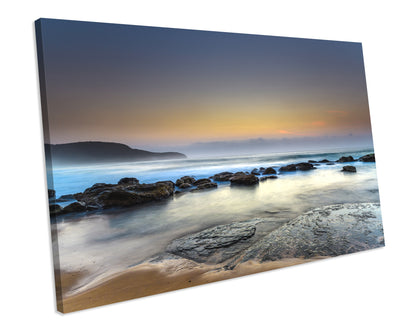 Seascape Sunrise killcare Australia Beach Picture Canvas Art Print