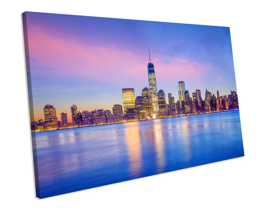One World Trade Centre New York City Skyline Sunset CANVAS ART PRINT Framed Wall Art