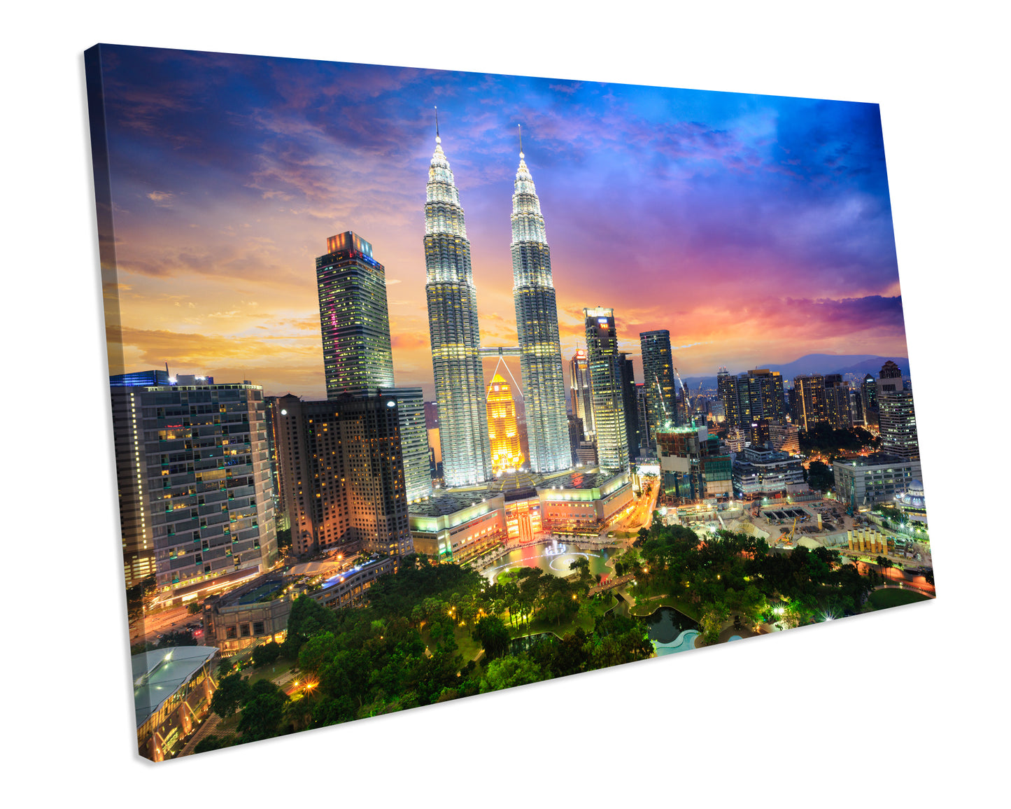 Kuala Lumpur Malaysia Cityscape Sunset CANVAS ART PRINT Framed Wall Art