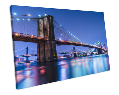 Brooklyn Bridge Manhatton Canvas Art Print Framed Wall Art