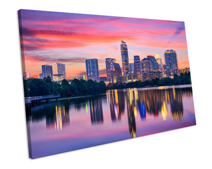 Austin Texas Skyline Canvas Wall Art Framed picture Print