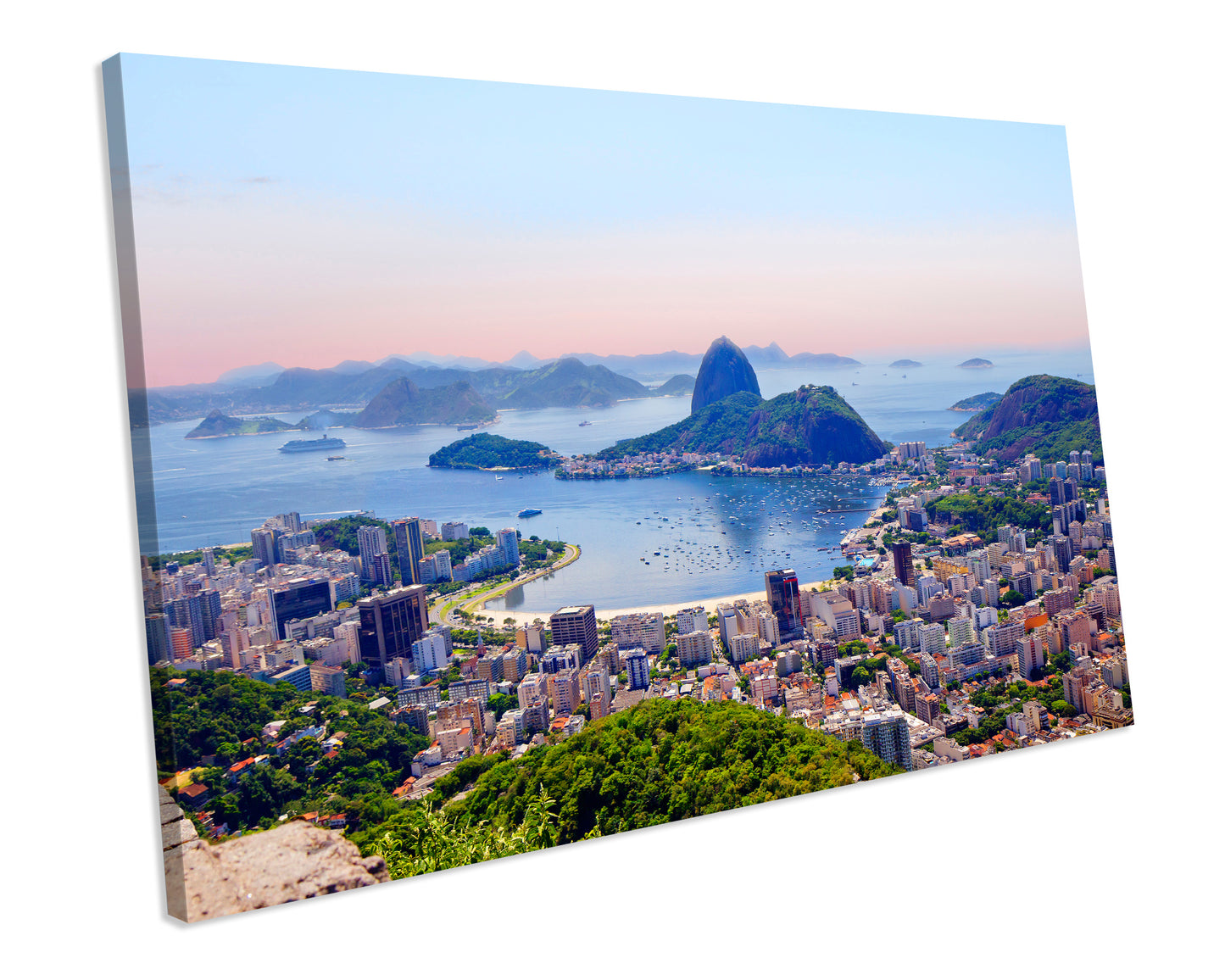 Rio De Janeiro Brazil Urban CANVAS WALL ART Framed Picture