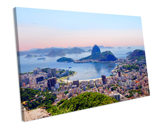 Rio De Janeiro Brazil Urban CANVAS WALL ART Framed Picture
