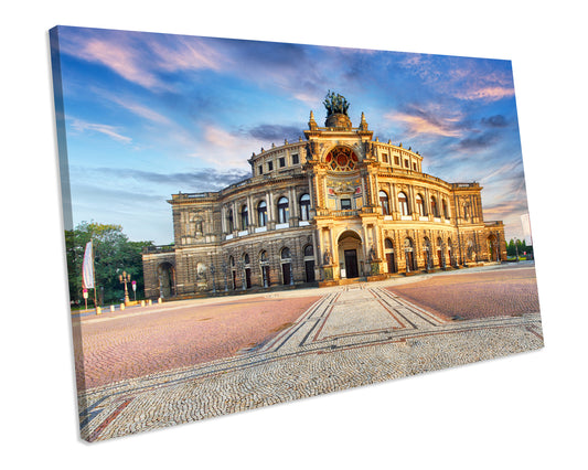 Semperoper Opera Dresden Germany Canvas Wall Art Framed picture Print