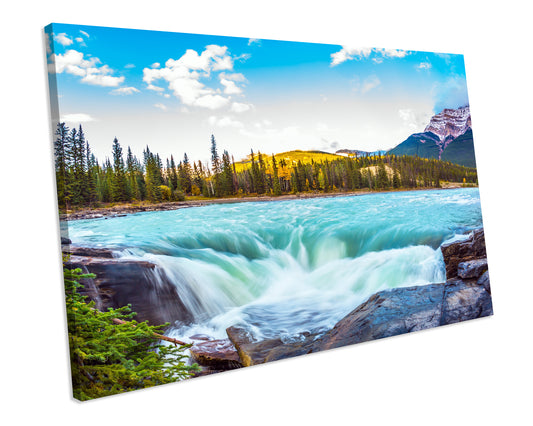 Waterfall Canada Landscape CANVAS ART PRINT Box Framed Picture