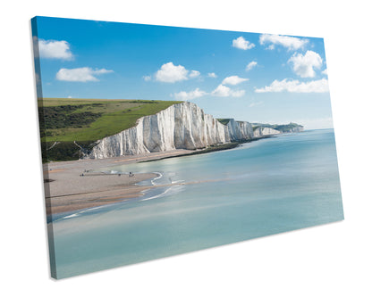 White Cliffs Of Dover Seascape CANVAS ART PRINT Box Framed Picture