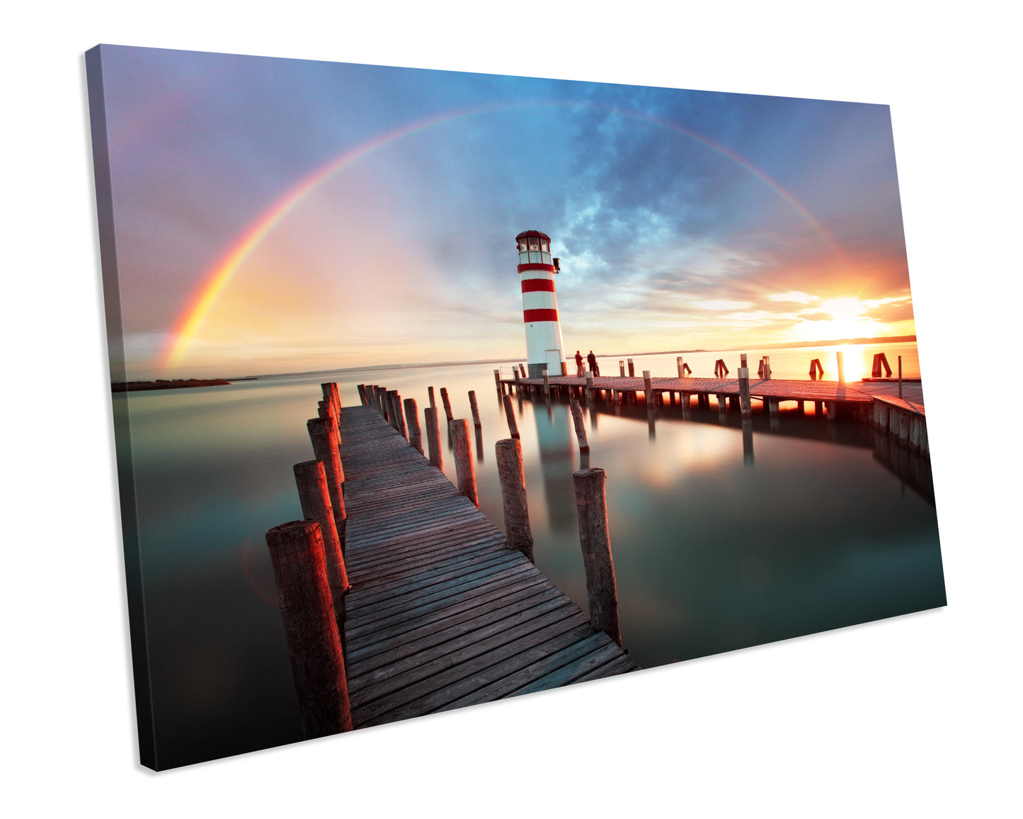 Lighthouse Austria Pier Print CANVAS WALL ART Framed Picture
