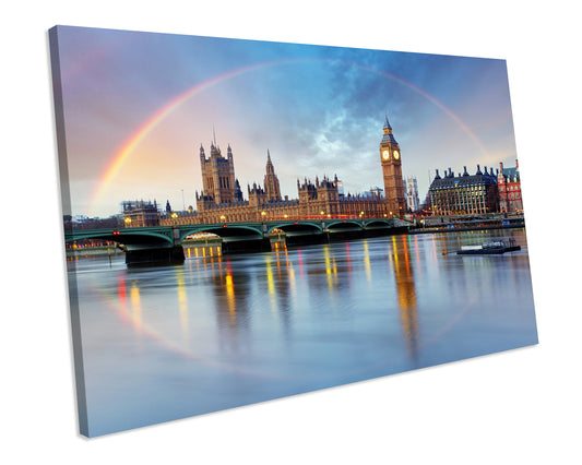 London Houses Of Parliament Cityscape CANVAS WALL ART Print Framed Picture