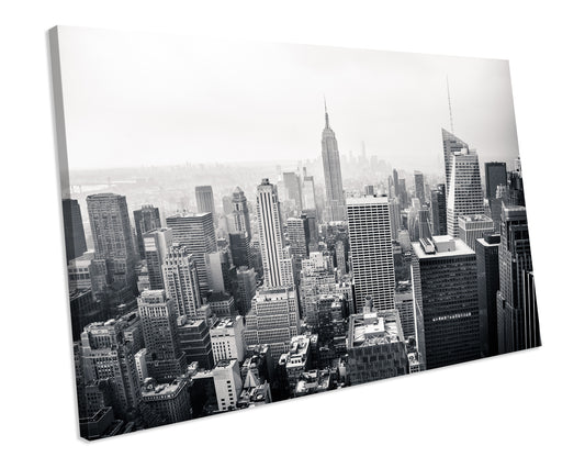 New York City Black And White Canvas Wall ART Picture Print Ready To Hang