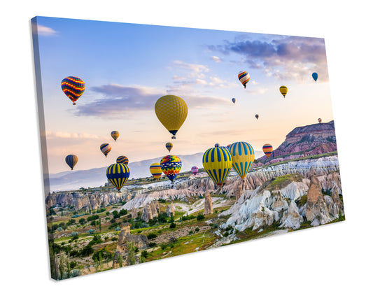 Hot Air Balloons Turkey Canvas Wall Art Framed picture Print