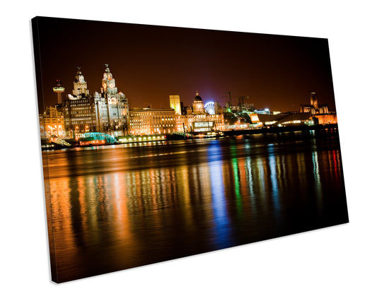 LIVERPOOL CITY SKYLINE Canvas Wall Art