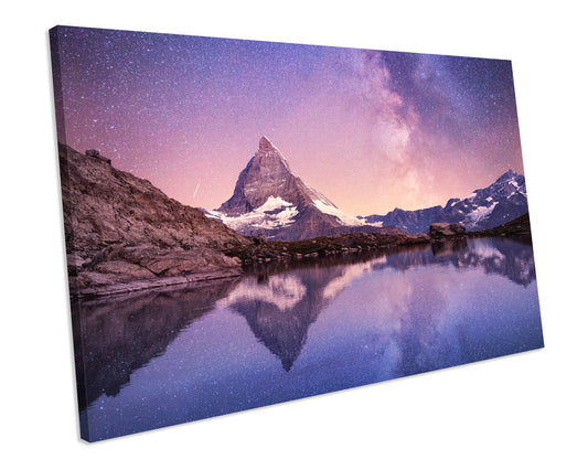 Matterhorn Milky Way SWITZERLAND LANDSCAPE CANVAS Wall Art