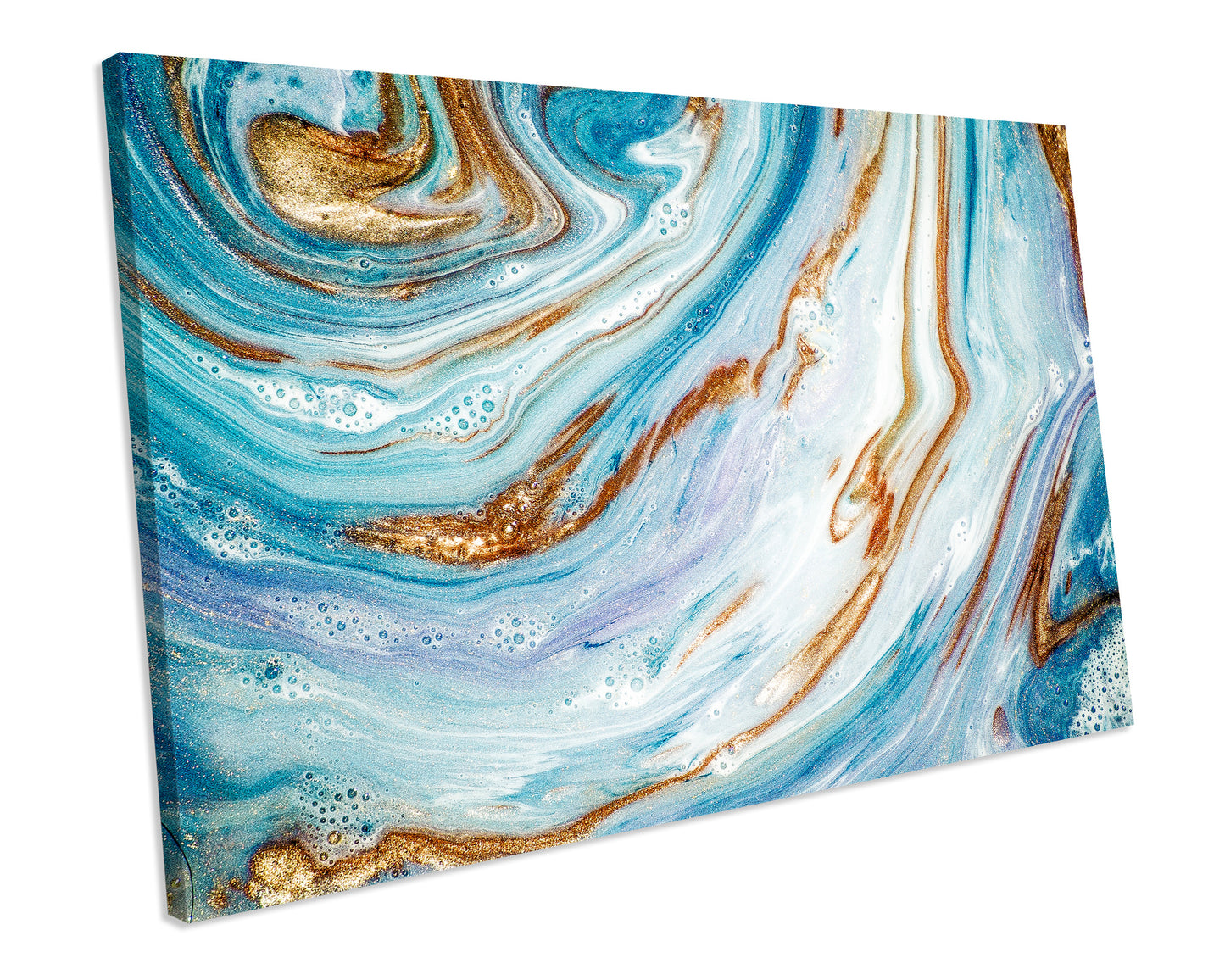 Gold Pink ABSTRACT Ocean Painting Artwork Canvas Wall Art Picture Print Box Framed Ready To Hang Hang
