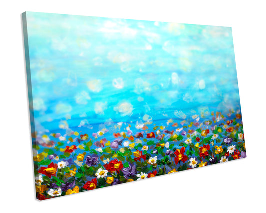 Painting Artwork Canvas Floral Wall Art Picture Print Box Framed Ready To Hang