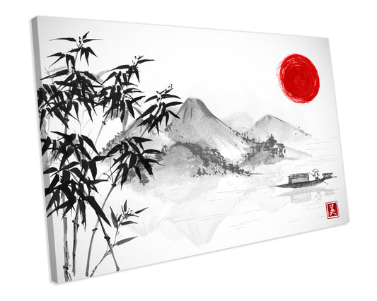 Japanese Art Abstract Box Framed Canvas Painting Wall Art Picture Print