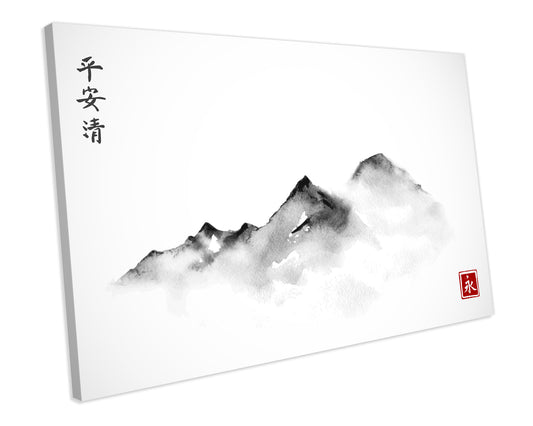 Japanese Art Abstract Framed Canvas Painting Wall Art Print Ready To Hang