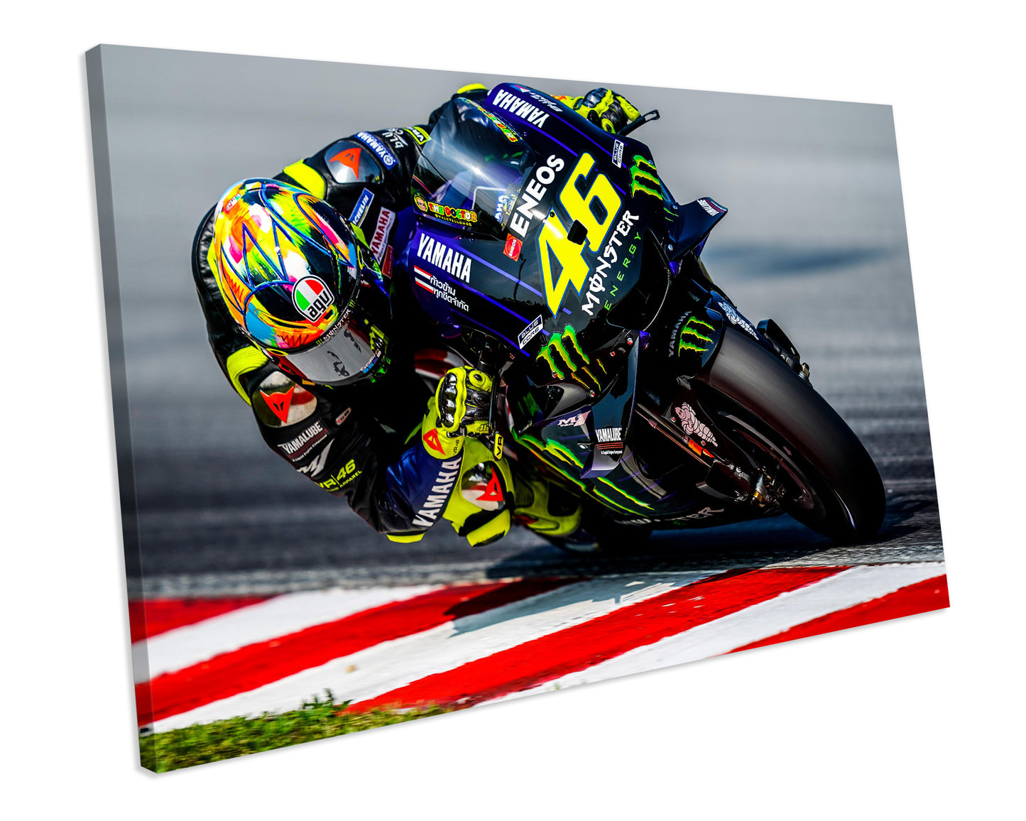 Valentino Rossi Moto Gp Sport CANVAS WALL ART Box Framed Picture Print