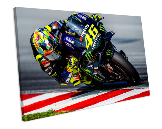 Valentino Rossi Moto Gp Sport CANVAS WALL ART Box Framed Picture Print