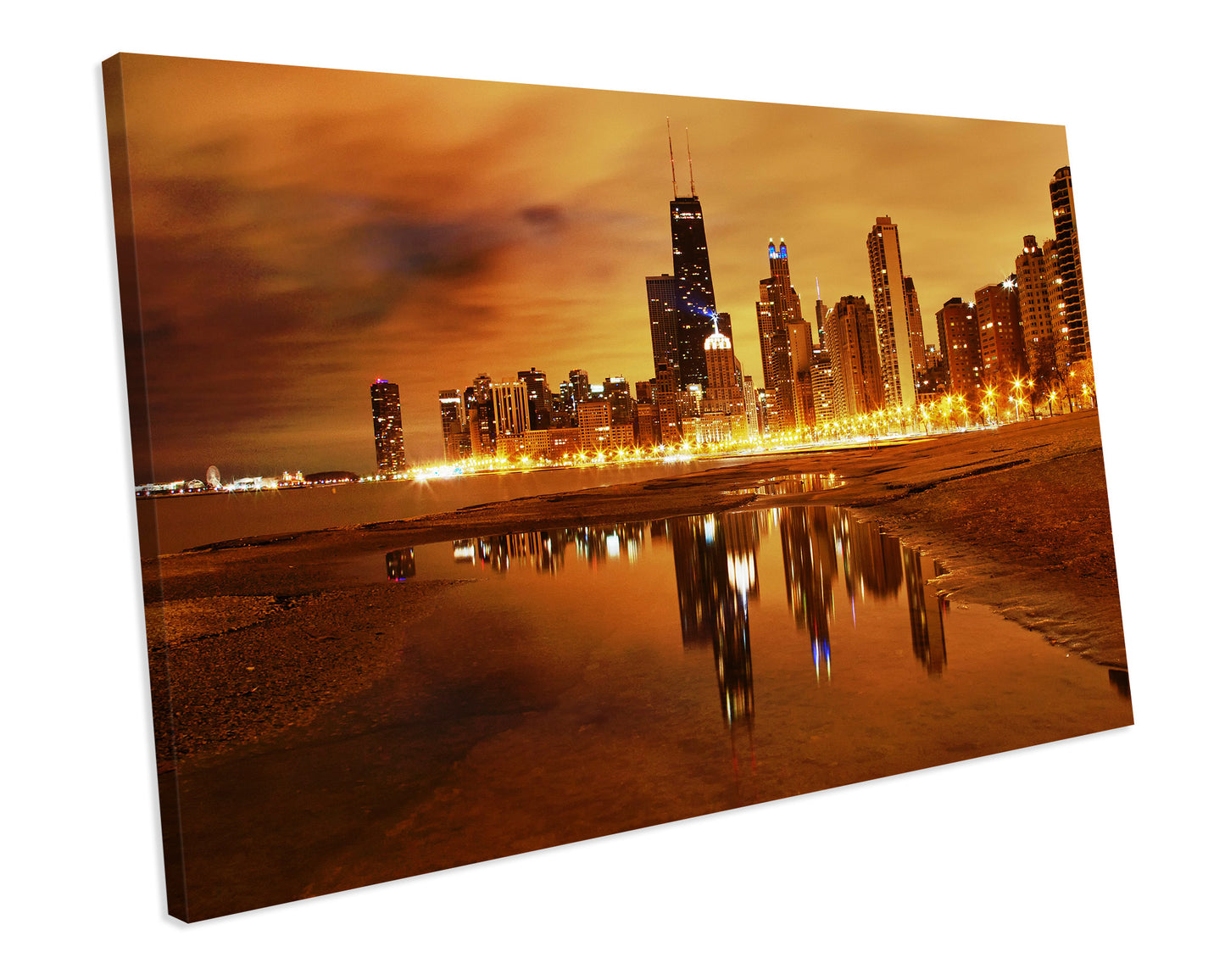 Chicago City CANVAS ART PRINT Framed Picture