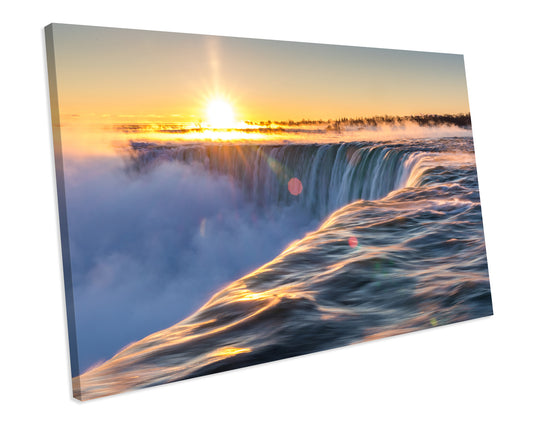 Niagara Falls Sunrise Canvas Art Print Framed Picture
