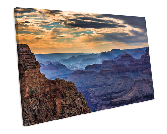 Grand Canyon Sunset CANVAS WALL ART Picture Print