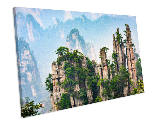 Zhangjajie Mountains China CANVAS ART Print Box Framed Picture